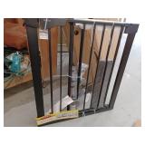 Black Metal Safety Gate for Stairs 29.7-40.6 in