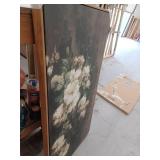 Large Framed White Floral Canvas Wall Art, 40 x 20 in