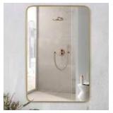 Modern Gold Frame Bathroom Mirror 30x42 inch