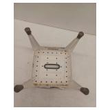 Cosco 1 Step Non-Folding Steel Step Stool, White And Gray