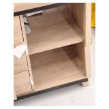 Style Selections Morriston 60-in Light Natural Oak Undermount Double Sink Bathroom Vanity with White Engineered Stone Top- Retail: $799