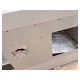 allen + roth Roveland 60-in Smokewood Undermount Double Sink Bathroom Vanity with Natural Carrara Natural Marble Top- Retail: $1799