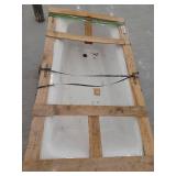 Kohler Irvine 60 x 32 Inch Cast Iron Alcove Bath with Integral Apron and Left Drain- Retail: $1198