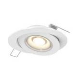 DALS Lighting Fgm White 700 -Lumens Soft White Round Dimmable LED Canless Wet rated Recessed Downlight