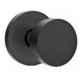 Emtek Modern Classic Brass Round Knob with Disk Rosette, Flat Black
