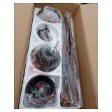 YUHAO 52 in. Integrated Dimmable LED Indoor Farmhouse Black Ceiling Fan, Brown