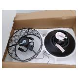 matrix decor 52 in. Indoor Matte Black Crystal Chandelier Ceiling Fan with Light