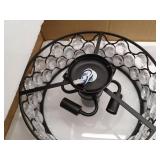 matrix decor 52 in. Indoor Matte Black Crystal Chandelier Ceiling Fan with Light