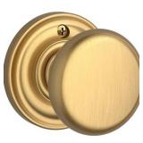 Baldwin Hd.Rou.Trr Round Non-Turning One-Sided Dummy Door Knob - Brass