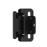 Amerock 110-Degree Self-Closing Cabinet Hinges - Matte Black, lot of 8