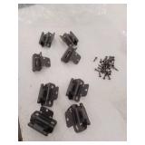 Amerock 110-Degree Self-Closing Cabinet Hinges - Matte Black, lot of 8