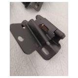 Amerock 110-Degree Self-Closing Cabinet Hinges - Matte Black, lot of 8