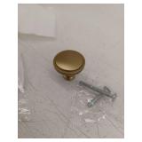 Faraday 1-1/4 in. (32mm) Diameter Golden Champagne Classic Round Cabinet Knob, lot of 8