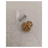 Kohler K-72578 Artifacts 1  Mushroom Cabinet Knob - Vibrant Brushed Moderne Brass, Lot of 2