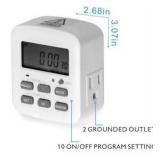 Utilitech Digital Countdown Timer with Dual Outlets