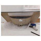 30 Inch Black Vanity Top Bathroom Sink with 3 Holes