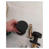 Emtek Modern Classic Brass Round Knob with Disk Rosette, Flat Black