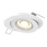 DALS Lighting Fgm White Round Dimmable LED Canless Wet rated Recessed Downlight