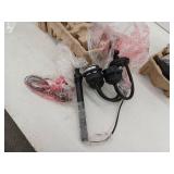 Project Source Fallsbrook 3 -Light Matte Black Clear glass Steel Chandelier