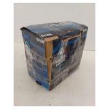 Project Source Fallsbrook 3 -Light Matte Black Clear glass Steel Chandelier