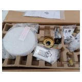 Era 52 in. Modern Burnished Brass Indoor/Outdoor Ceiling Fan with Matte White Blades and Wall Mount Control