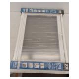 Reliabilt 32.25 in. x 24.25 in. White Double-Pane Insulated Glass Hinged Vinyl Hopper Inswing Basement Window with Screen