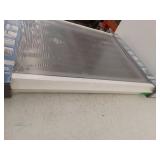 Reliabilt 32.25 in. x 24.25 in. White Double-Pane Insulated Glass Hinged Vinyl Hopper Inswing Basement Window with Screen