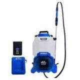 Kobalt 4-Gallon 40-volt Battery Operated Plastic Backpack Sprayer with Adjustable Spray Pattern