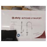 AKDY Handmade All-in-One Farmhouse Stainless Steel 33 in. x 22 in. Single Bowl Kitchen Sink Spring Neck Faucet  Accessories- Retail: $399