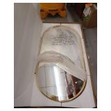 Kohler Oval Bathroom Mirror with Gold Frame