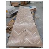 allen + roth Natural grain 8-ft x 25-in x 1.5-in Chevron Acacia Wood Butcher Block Countertop- Retail: $359