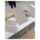 allen + roth Roveland 60-in Smokewood Undermount Double Sink Bathroom Vanity with Natural Carrara Natural Marble Top