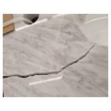 allen + roth Roveland 60-in Smokewood Undermount Double Sink Bathroom Vanity with Natural Carrara Natural Marble Top