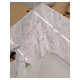 allen + roth Roveland 60-in Smokewood Undermount Double Sink Bathroom Vanity with Natural Carrara Natural Marble Top