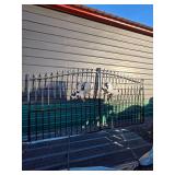 14' Decorative Iron Driveway Gates with Lion Design 14' Decorative Iron Driveway Gates with Lion Design