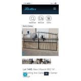 14' Decorative Iron Driveway Gates with Lion Design 14' Decorative Iron Driveway Gates with Lion Design