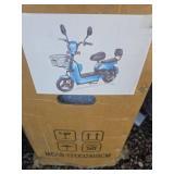 Electric Scooter IREV with Storage Basket(Blue) Electric Scooter IREV with Storage Basket(Blue)