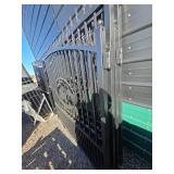 14ft Bi-Parting Wrought Iron Driveway Gate with Cattle Design 14ft Bi-Parting Wrought Iron Driveway Gate with Cattle Design