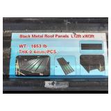 Black Metal Roofing Panels – 12ft x 3ft | 35 PCS Bundle | Steel Roof Panels | Construction Surplus Black Metal Roofing Panels – 12ft x 3ft | 35 PCS Bundle | Steel Roof Panels | Construction Surplus
