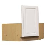 Hampton 36 in. W x 24 in. D x 34.5 in. H Partially Assembled Corner Sink Base Cabinet in Satin White- Retail: $204