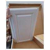 Hampton 36 in. W x 24 in. D x 34.5 in. H Partially Assembled Corner Sink Base Cabinet in Satin White- Retail: $204