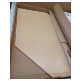 Hampton 36 in. W x 24 in. D x 34.5 in. H Partially Assembled Corner Sink Base Cabinet in Satin White- Retail: $204