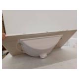 Home Decorators Collection 37 in. W x 22 in. D Engineered Stone Composite White Rectangular Undermount Single Sink Vanity Top in Toscana- Retail: $249