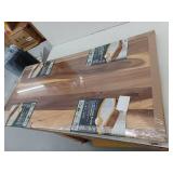 Hampton Bay 4 ft. L x 25 in. D Finished Saman Solid Wood Butcher Block Countertop With Live Edge- Retail: $349