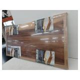 Hampton Bay 4 ft. L x 25 in. D Finished Saman Solid Wood Butcher Block Countertop With Live Edge- Retail: $349