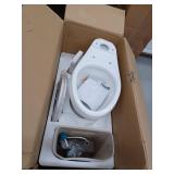Deervalley Two-Piece Elongated Toilet, 12in Rough-in Single-Flush, 1.28 GPF- Retail: $214