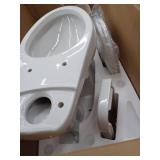 Deervalley Two-Piece Elongated Toilet, 12in Rough-in Single-Flush, 1.28 GPF- Retail: $214