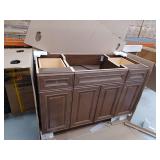 48 inch W x 22 D x 34 H Glensford Bathroom Vanity Cabinet Without Top - Butterscotch- Retail: $459