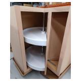 Hampton Unfinished Beech Recessed Panel Assembled Lazy Susan Corner Base Kitchen Cabinet (28.5 in x 34.5 in x 16.5 in)- Retail: $239