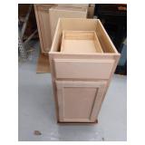 Hampton Bay Hampton Assembled 15x34.5x24 in. Base Kitchen Cabinet in Unfinished Beech- Retail: $99